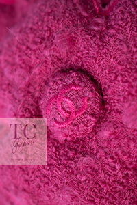 CHANEL 09A Coral Pink Boucle Wool Tweed Jacket 34 シャネル コーラル ピンク ブークレ ウール ツイード ジャケット 即発