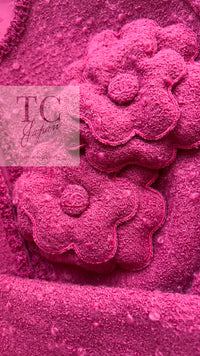 CHANEL 09A Coral Pink Boucle Wool Tweed Jacket 34 シャネル コーラル ピンク ブークレ ウール ツイード ジャケット 即発