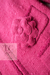CHANEL 09A Coral Pink Boucle Wool Tweed Jacket 34 シャネル コーラル ピンク ブークレ ウール ツイード ジャケット 即発