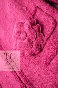 CHANEL 09A Coral Pink Boucle Wool Tweed Jacket 34 シャネル コーラル ピンク ブークレ ウール ツイード ジャケット 即発