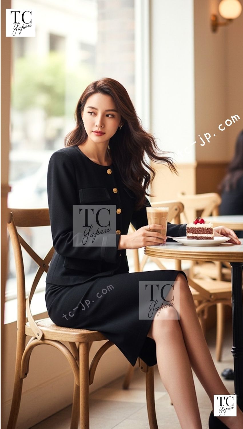 CHANEL 88A Vintage Black Wool Gold Buttons Jacket Skirt Suit 40 シャネル ヴィンテージ ブラック ウール ジャケット スカート スーツ 即発