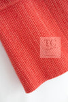 CHANEL 16A Coral Orange Red CC Logo Belt Tweed Sleeveless Dress 36 38 シャネル コーラル オレンジ レッド CCロゴ ベルト ノースリーブ ツイード ワンピース 即発