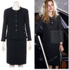 CHANEL 11C Little Black Jacket Tweed Wool CC Button Skirt Suit 34 36 シャネル リトル ブラック ジャケット ツイード ウール ココボタン スカート スーツ 即発