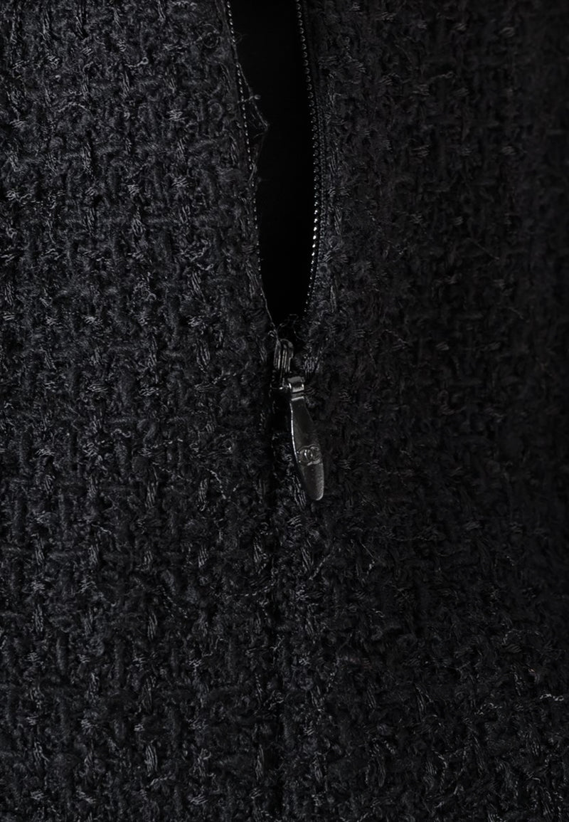 CHANEL 11C Little Black Jacket Tweed Wool CC Button Skirt Suit 34 36 シャネル リトル ブラック ジャケット ツイード ウール ココボタン スカート スーツ 即発