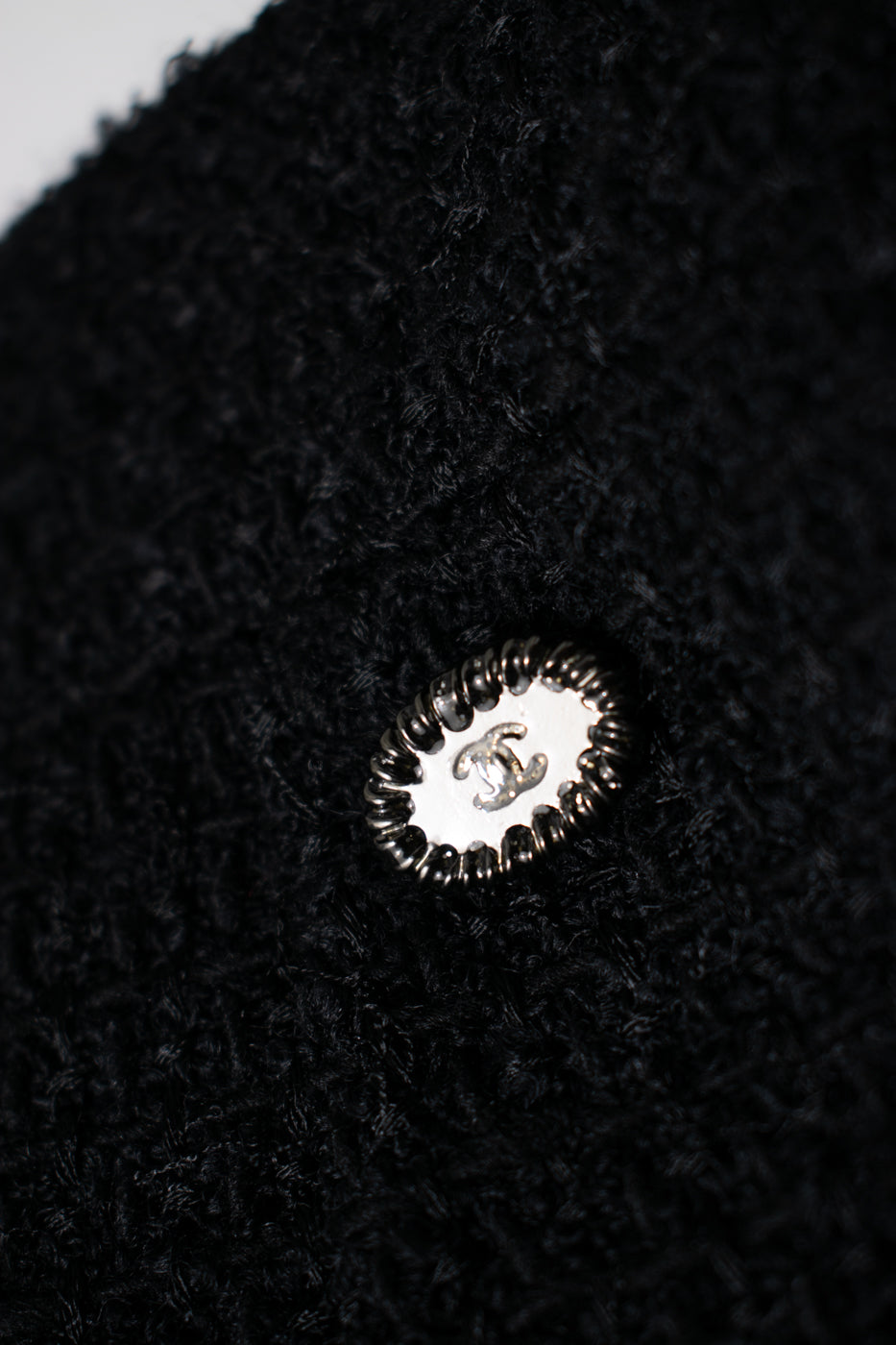 CHANEL 11C Little Black Jacket Tweed Wool CC Button Skirt Suit 34 36 シャネル リトル ブラック ジャケット ツイード ウール ココボタン スカート スーツ 即発