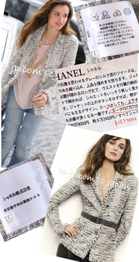 CHANEL 08A Sarah Jessica Parker Grey Multi Tweed Jacket 40 シャネル サラ ジェシカ着用 グレー マルチ ツイード ジャケット 即発