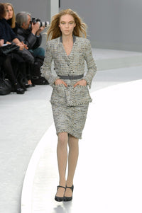 CHANEL 08A Sarah Jessica Parker Grey Multi Tweed Jacket 40 シャネル サラ ジェシカ着用 グレー マルチ ツイード ジャケット 即発