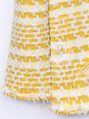 CHANEL 18S Yellow Ivory Cotton Wool Tweed Jacket Skirt Suit 38 シャネル イエロー アイボリー コットン ウール ツイード ジャケット スカート スーツ 即発