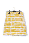 CHANEL 18S Yellow Ivory Cotton Wool Tweed Jacket Skirt Suit 38 シャネル イエロー アイボリー コットン ウール ツイード ジャケット スカート スーツ 即発