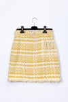 CHANEL 18S Yellow Ivory Cotton Wool Tweed Jacket Skirt Suit 38 シャネル イエロー アイボリー コットン ウール ツイード ジャケット スカート スーツ 即発