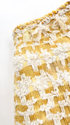 CHANEL 18S Yellow Ivory Cotton Wool Tweed Jacket Skirt Suit 38 シャネル イエロー アイボリー コットン ウール ツイード ジャケット スカート スーツ 即発