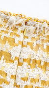 CHANEL 18S Yellow Ivory Cotton Wool Tweed Jacket Skirt Suit 38 シャネル イエロー アイボリー コットン ウール ツイード ジャケット スカート スーツ 即発