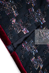 CHANEL 09PF Navy Velvet Satin Tweed Jacket Skirt Suit 40 42 シャネル ネイビー ベルベット サテン ジャケット スカート スーツ 即発