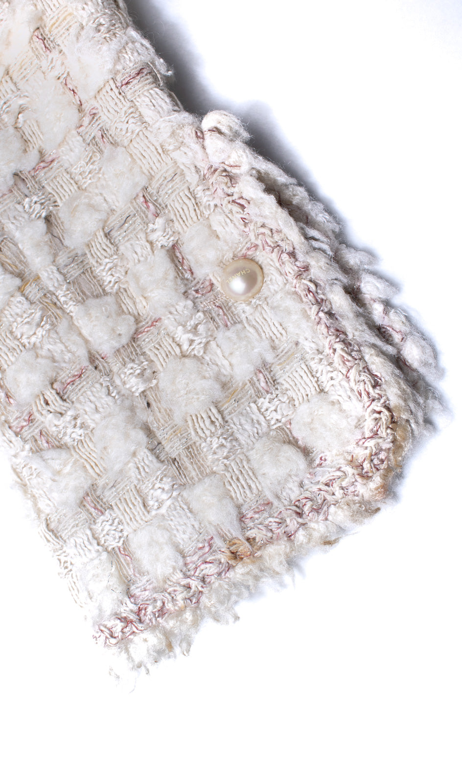 CHANEL 05A Ivory Gray Wool Tweed Jacket 40 シャネル アイボリー グレー ウール ツイード ジャケット モナコ王妃 即発