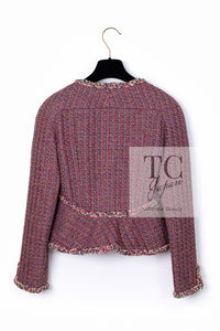 CHANEL 19PS Pink Metallic Tweed Jacket & Pants Set Up Pearl Logo Buttons 34 36 シャネル ピンク メタリック ツイード ジャケット パンツ セットアップ パール ロゴボタン 即発