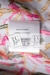 CHANEL 19PS Pink Metallic Tweed Jacket & Pants Set Up Pearl Logo Buttons 34 36 シャネル ピンク メタリック ツイード ジャケット パンツ セットアップ パール ロゴボタン 即発