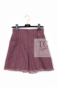 CHANEL 19PS Pink Metallic Tweed Jacket & Pants Set Up Pearl Logo Buttons 34 36 シャネル ピンク メタリック ツイード ジャケット パンツ セットアップ パール ロゴボタン 即発