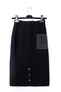 CHANEL 95A Vintage Black CC Buttons Wool Tweed Jacket Skirt Suit 38 シャネル ヴィンテージ ブラック ココボタン ウール ツイード ジャケット スカート スーツ 即発