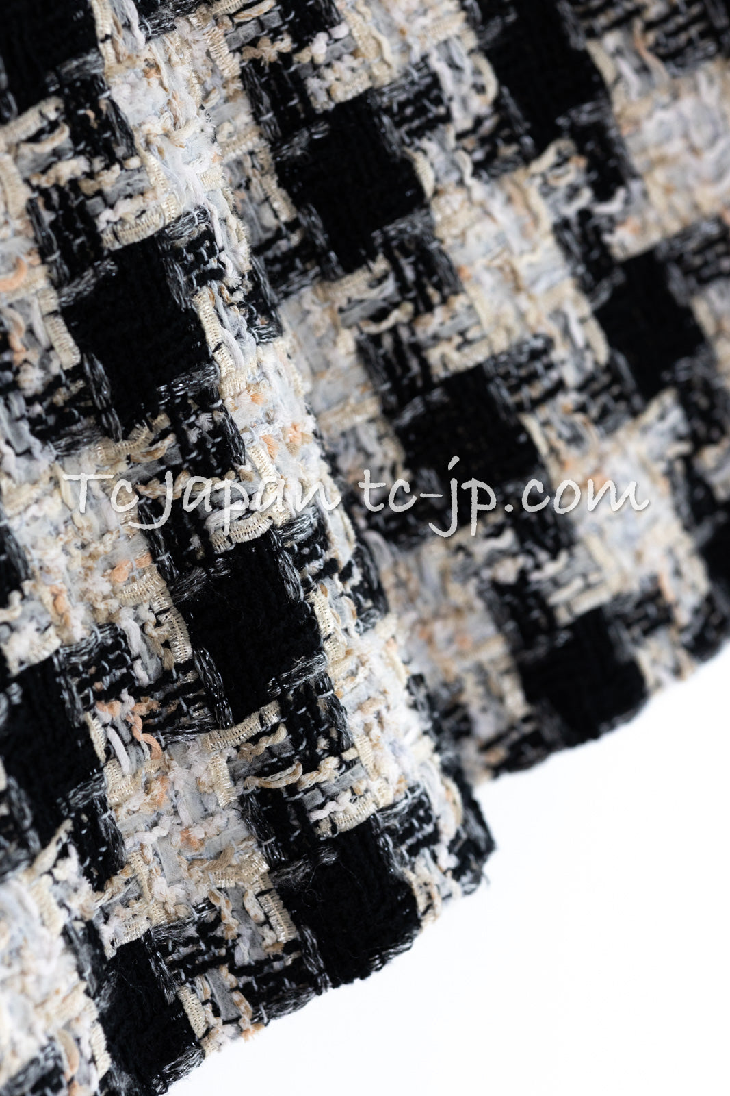 CHANEL 04PF Ivory Beige Bow Ribbon Jacket Skirt Suit 38 42 シャネル アイボリー ベージュ リボン ツイード ジャケット スカート スーツ 即発