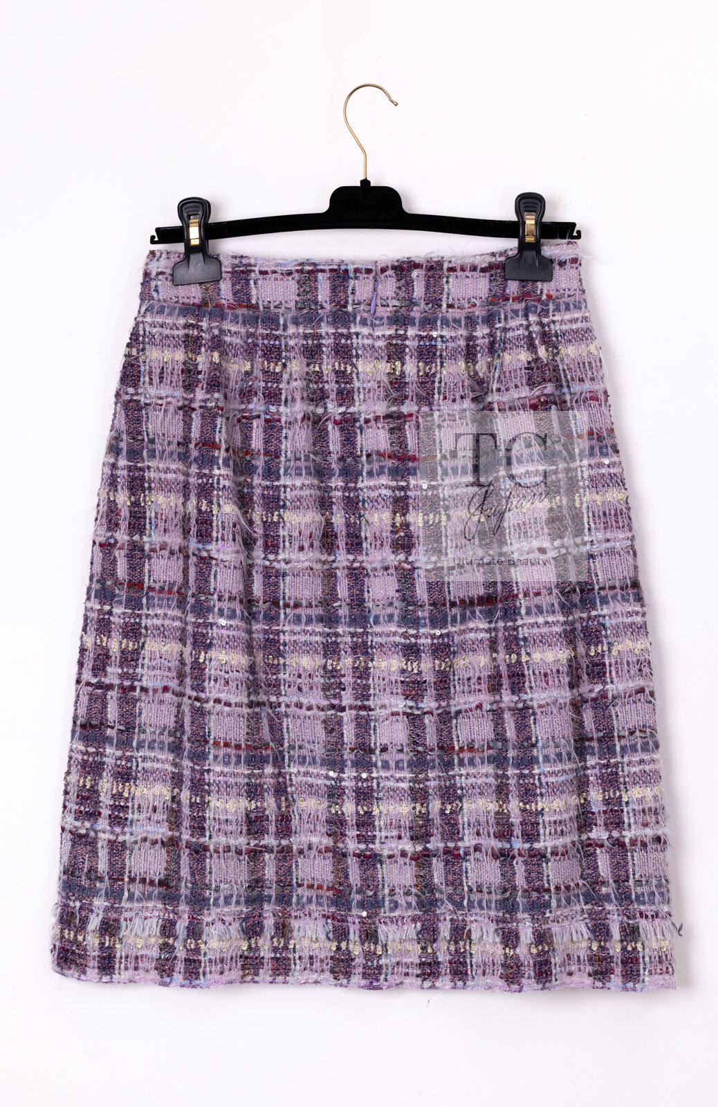 CHANEL 05A Purple Lavender Wool Soft Lesage Tweed Jacket Skirt Suit 38 40 42 シャネル パープル ラベンダー ソフト ウール ルサージュ ツイード ジャケット スカート スーツ 即発