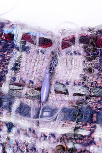 CHANEL 05A Purple Lavender Wool Soft Lesage Tweed Jacket Skirt Suit 38 40 42 シャネル パープル ラベンダー ソフト ウール ルサージュ ツイード ジャケット スカート スーツ 即発