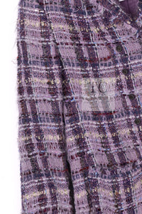 CHANEL 05A Purple Lavender Wool Soft Lesage Tweed Jacket Skirt Suit 38 40 42 シャネル パープル ラベンダー ソフト ウール ルサージュ ツイード ジャケット スカート スーツ 即発