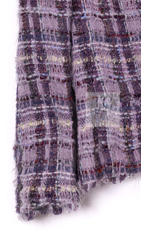 CHANEL 05A Purple Lavender Wool Soft Lesage Tweed Jacket Skirt Suit 38 40 42 シャネル パープル ラベンダー ソフト ウール ルサージュ ツイード ジャケット スカート スーツ 即発