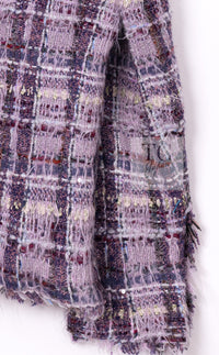 CHANEL 05A Purple Lavender Wool Soft Lesage Tweed Jacket Skirt Suit 38 40 42 シャネル パープル ラベンダー ソフト ウール ルサージュ ツイード ジャケット スカート スーツ 即発