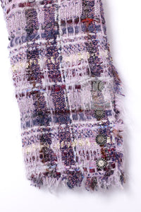 CHANEL 05A Purple Lavender Wool Soft Lesage Tweed Jacket Skirt Suit 38 40 42 シャネル パープル ラベンダー ソフト ウール ルサージュ ツイード ジャケット スカート スーツ 即発