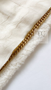 CHANEL 15PF Ivory Wool Mohair Leather Trim Jacket Skirt Suit 34 36 シャネル アイボリー ウール モヘア レザートリム ジャケット スカート スーツ 即発 - TC JAPAN