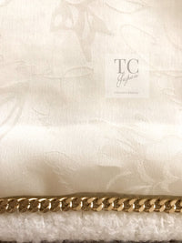 CHANEL 15PF Ivory Wool Mohair Leather Trim Jacket Skirt Suit 34 36 シャネル アイボリー ウール モヘア レザートリム ジャケット スカート スーツ 即発 - TC JAPAN