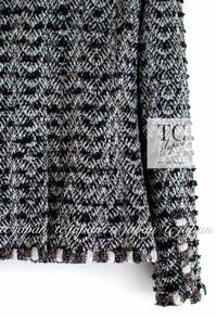 CHANEL 12PF Brown Black Metallic Tweed Jacket Skirt Suit 36 シャネル ブラウン ブラック メタリック ツイード ジャケット スカート スーツ 即発 - TC JAPAN
