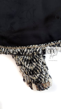 CHANEL 12PF Brown Black Metallic Tweed Jacket Skirt Suit 36 シャネル ブラウン ブラック メタリック ツイード ジャケット スカート スーツ 即発 - TC JAPAN