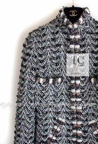 CHANEL 12PF Brown Black Metallic Tweed Jacket Skirt Suit 36 シャネル ブラウン ブラック メタリック ツイード ジャケット スカート スーツ 即発 - TC JAPAN