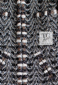 CHANEL 12PF Brown Black Metallic Tweed Jacket Skirt Suit 36 シャネル ブラウン ブラック メタリック ツイード ジャケット スカート スーツ 即発 - TC JAPAN