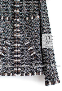 CHANEL 12PF Brown Black Metallic Tweed Jacket Skirt Suit 36 シャネル ブラウン ブラック メタリック ツイード ジャケット スカート スーツ 即発 - TC JAPAN
