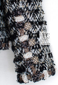 CHANEL 12PF Brown Black Metallic Tweed Jacket Skirt Suit 36 シャネル ブラウン ブラック メタリック ツイード ジャケット スカート スーツ 即発 - TC JAPAN
