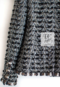 CHANEL 12PF Brown Black Metallic Tweed Jacket Skirt Suit 36 シャネル ブラウン ブラック メタリック ツイード ジャケット スカート スーツ 即発 - TC JAPAN
