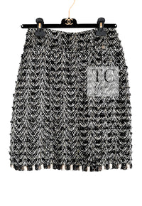 CHANEL 12PF Brown Black Metallic Tweed Jacket Skirt Suit 36 シャネル ブラウン ブラック メタリック ツイード ジャケット スカート スーツ 即発
