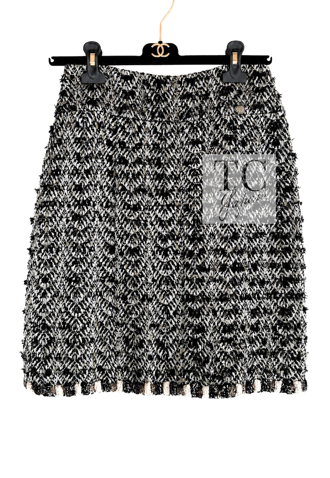 CHANEL 12PF Brown Black Metallic Tweed Jacket Skirt Suit 36 シャネル ブラウン ブラック メタリック ツイード ジャケット スカート スーツ 即発