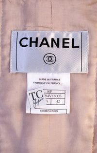 CHANEL Jacket Skirt Suit 06S Red White Brown Tweed Karl Lagerfeld 10