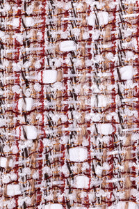 CHANEL Jacket Skirt Suit 06S Red White Brown Tweed Karl Lagerfeld 13