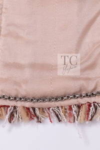 CHANEL Jacket Skirt Suit 06S Red White Brown Tweed Karl Lagerfeld 6