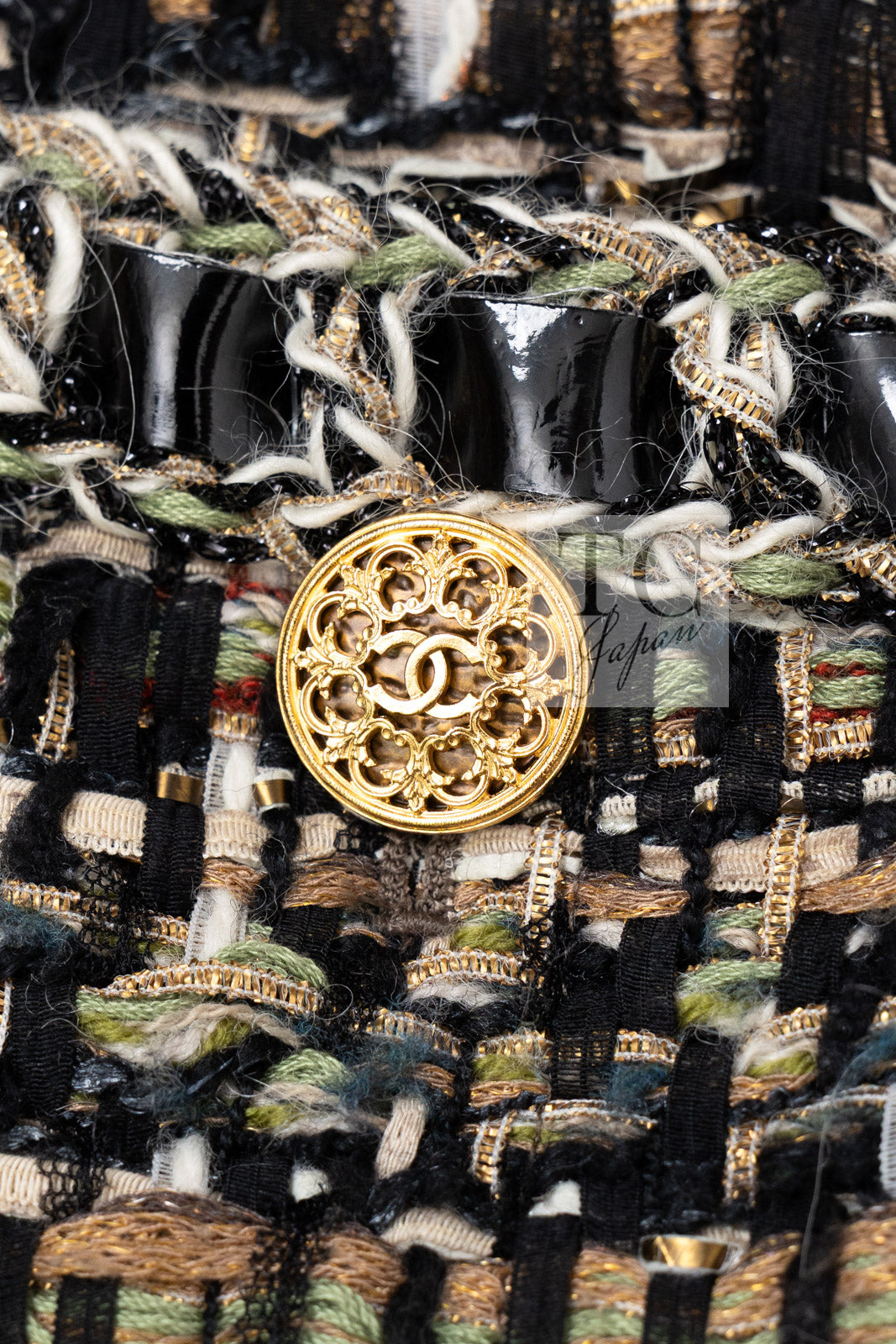 シャネル ジャケット スカート スーツ CHANEL 16PF ブラウン ミックス ジッパー ツイード 36 38