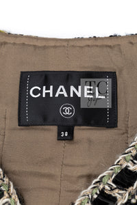 シャネル ジャケット スカート スーツ CHANEL 16PF ブラウン ミックス ジッパー ツイード 36 38
