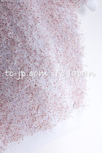 CHANEL 16C White Red Dot Ribbon Embellishments Knit Pullover Sweater Tops 36 40 42 シャネル ホワイト レッド ドット リボン ニット プルオーバー セーター トップス 即発