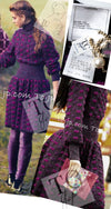 CHANEL 14A Purple Pink Violet Wool Mohair Ribbon Lips Knit Sweater 38 シャネル パープル マジェンタ リボン リップ ウール モヘア ニット セーター 即発