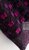 CHANEL 14A Purple Pink Violet Wool Mohair Ribbon Lips Knit Sweater 38 シャネル パープル マジェンタ リボン リップ ウール モヘア ニット セーター 即発