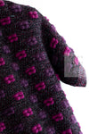 CHANEL 14A Purple Pink Violet Wool Mohair Ribbon Lips Knit Sweater 38 シャネル パープル マジェンタ リボン リップ ウール モヘア ニット セーター 即発