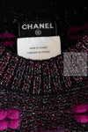 CHANEL 14A Purple Pink Violet Wool Mohair Ribbon Lips Knit Sweater 38 シャネル パープル マジェンタ リボン リップ ウール モヘア ニット セーター 即発